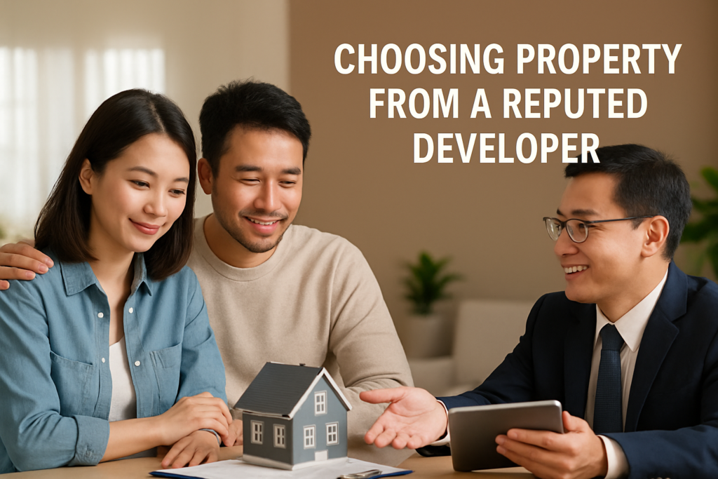 choosing a property from a developer